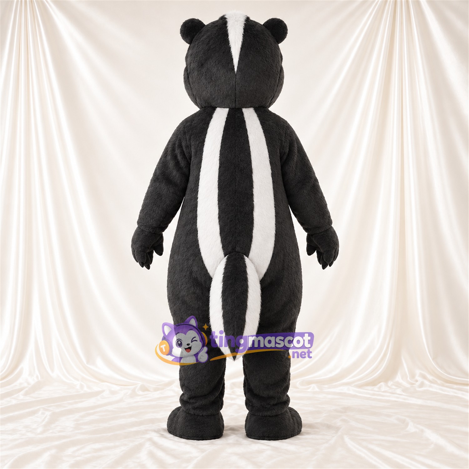 Maskottchenkostüm Stinktier – schwarz / weiß – Bauch (weiß) Maskottchenkostüm Stinktier – schwarz / weiß – Bauch (weiß)