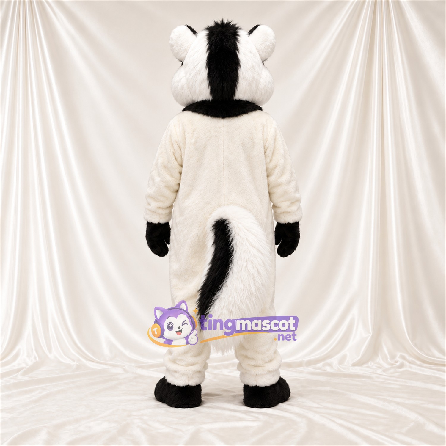 Costume de mascotte Mouffette – noir / blanc – Costume (blanc) Costume de mascotte Mouffette – noir / blanc – Costume (blanc)