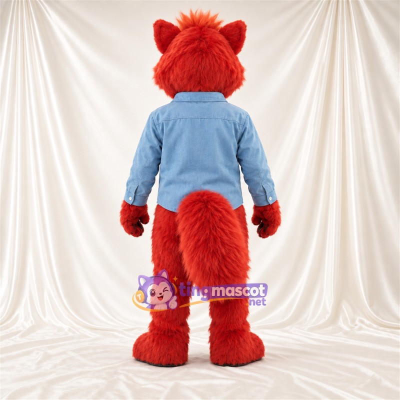 Costume de mascotte Panda roux – rouge – Chemise Costume de mascotte Panda roux – rouge – Chemise