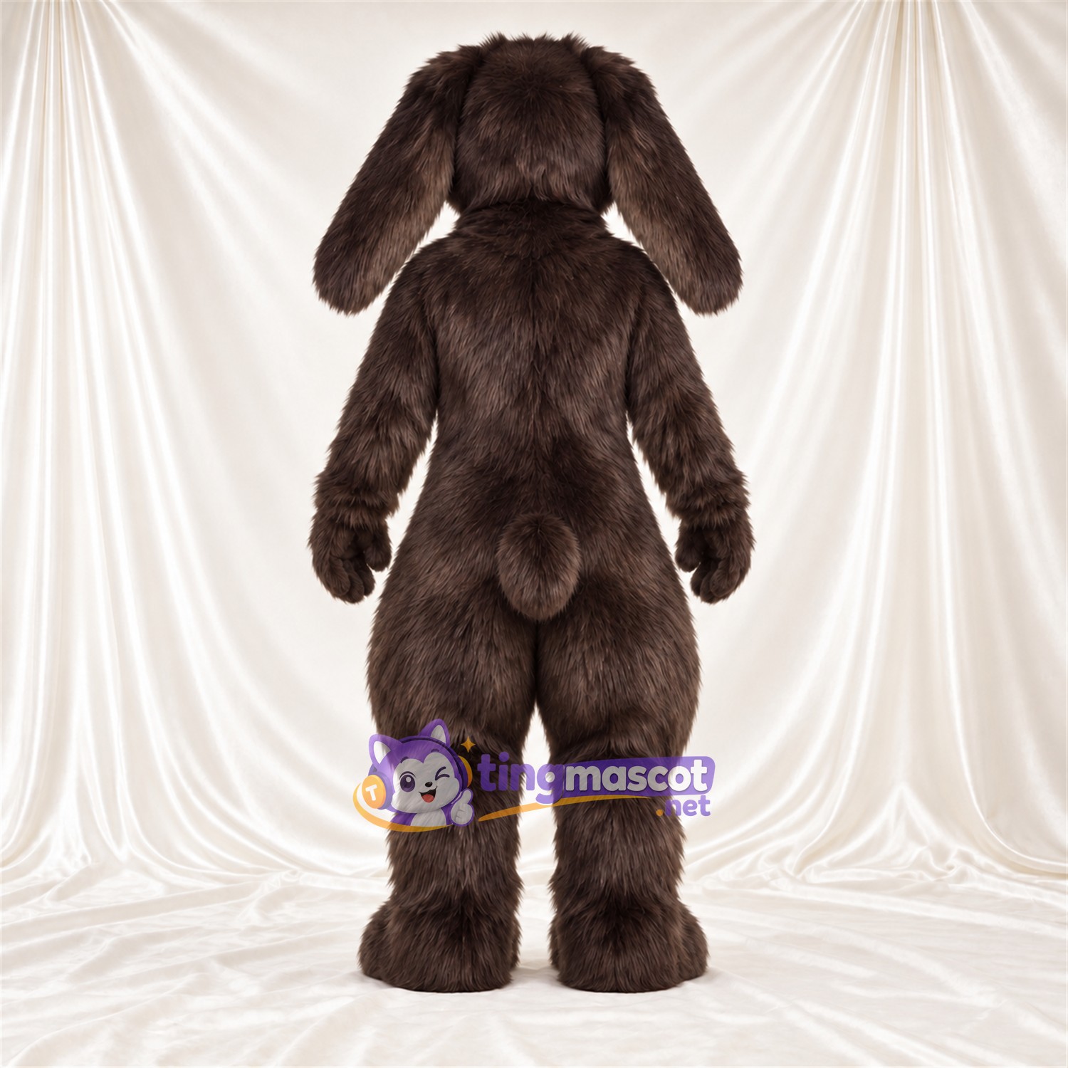 Black and White Rabbit Mascot Costume - Long Floppy Ears Black and White Rabbit Mascot Costume - Long Floppy Ears