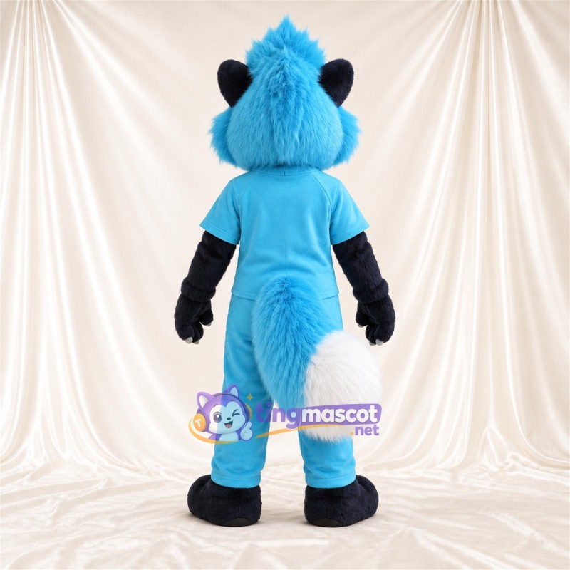 Maskottchenkostüm Stinktier – türkis / schwarz / weiß – Outfit (türkis) Maskottchenkostüm Stinktier – türkis / schwarz / weiß – Outfit (türkis)