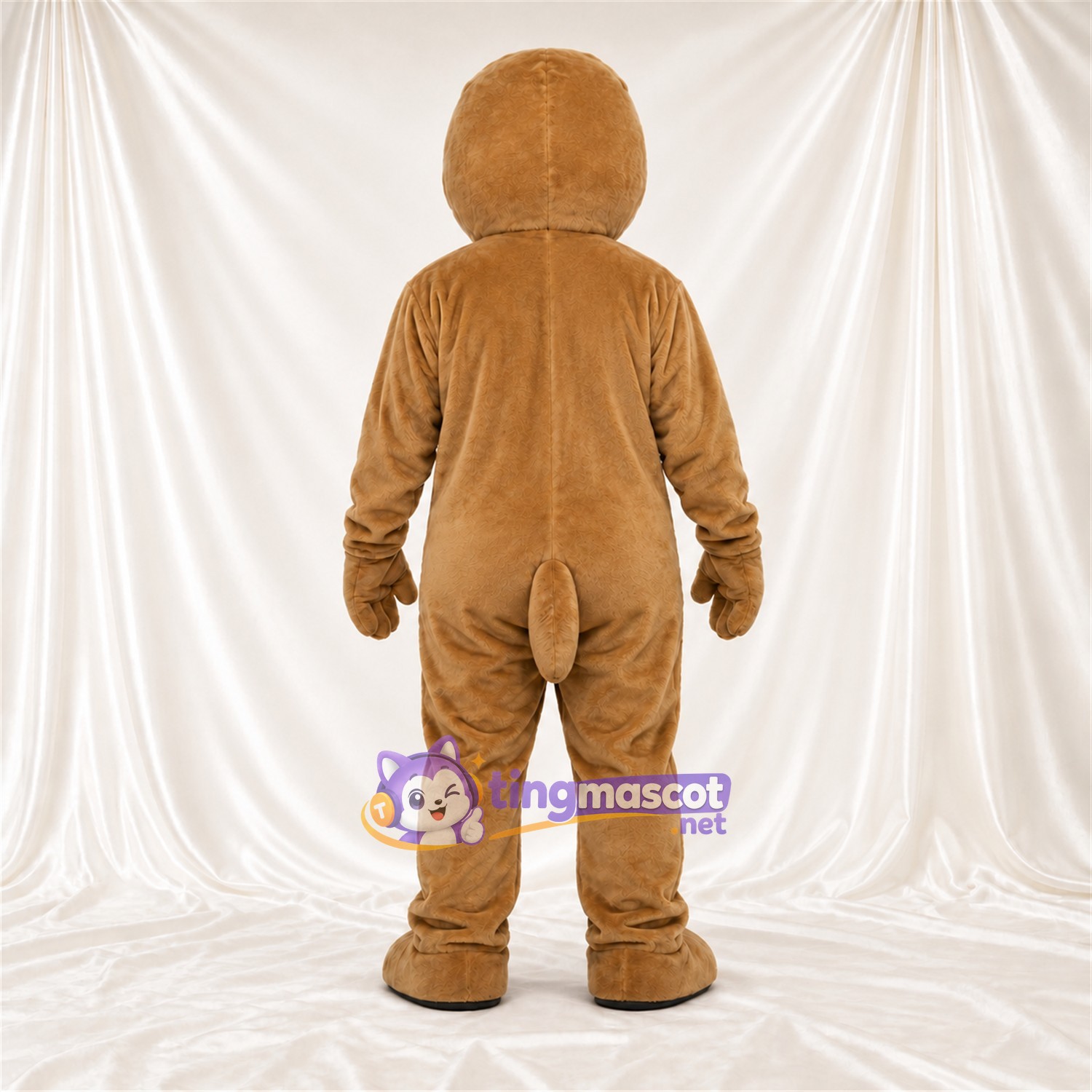 Maskottchenkostüm Walross – braun – Bauch (weiß); Stoßzähne (weiß) Maskottchenkostüm Walross – braun – Bauch (weiß); Stoßzähne (weiß)