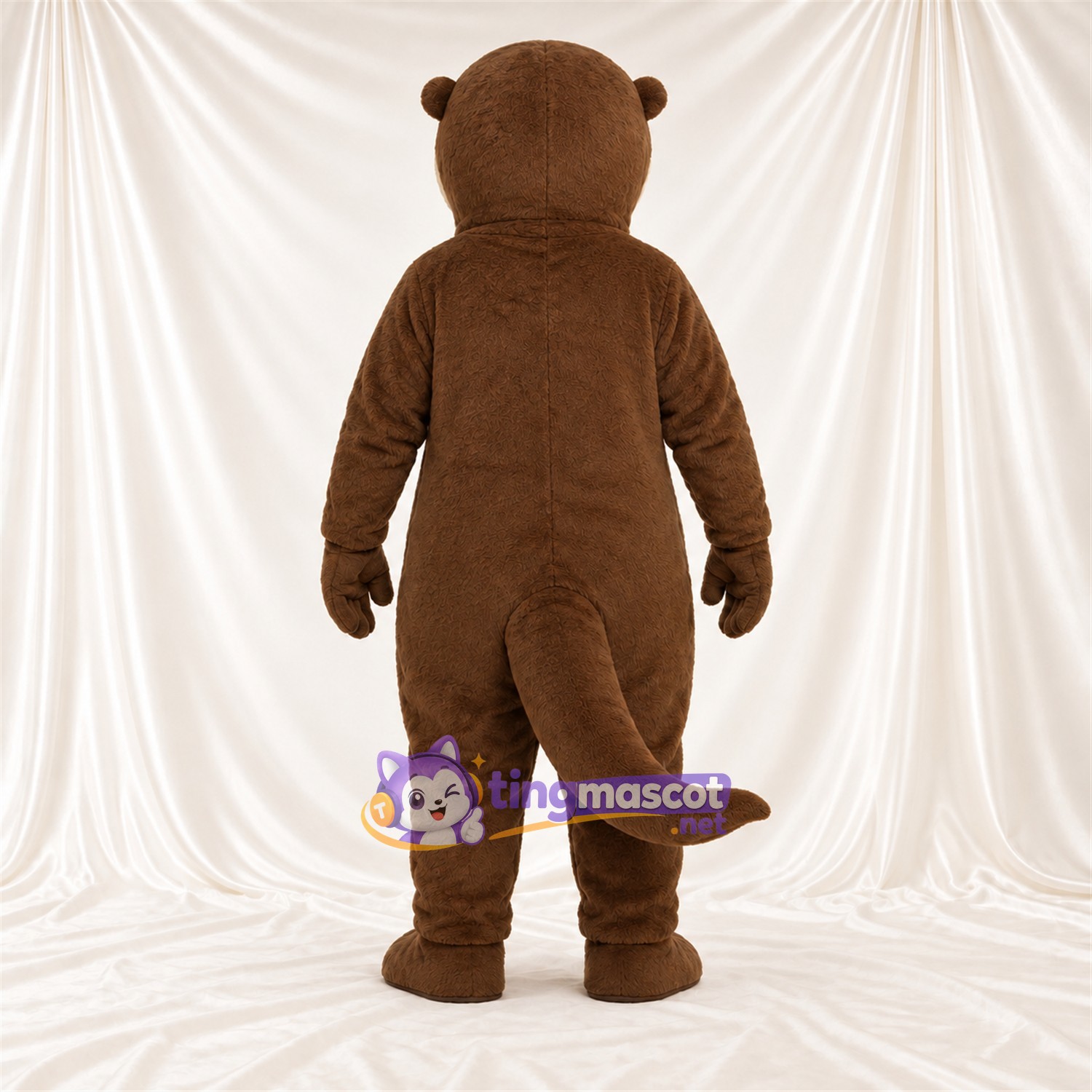 Brown and White Otter Mascot Costume - Cream Belly and Cream Muzzle Brown and White Otter Mascot Costume - Cream Belly and Cream Muzzle
