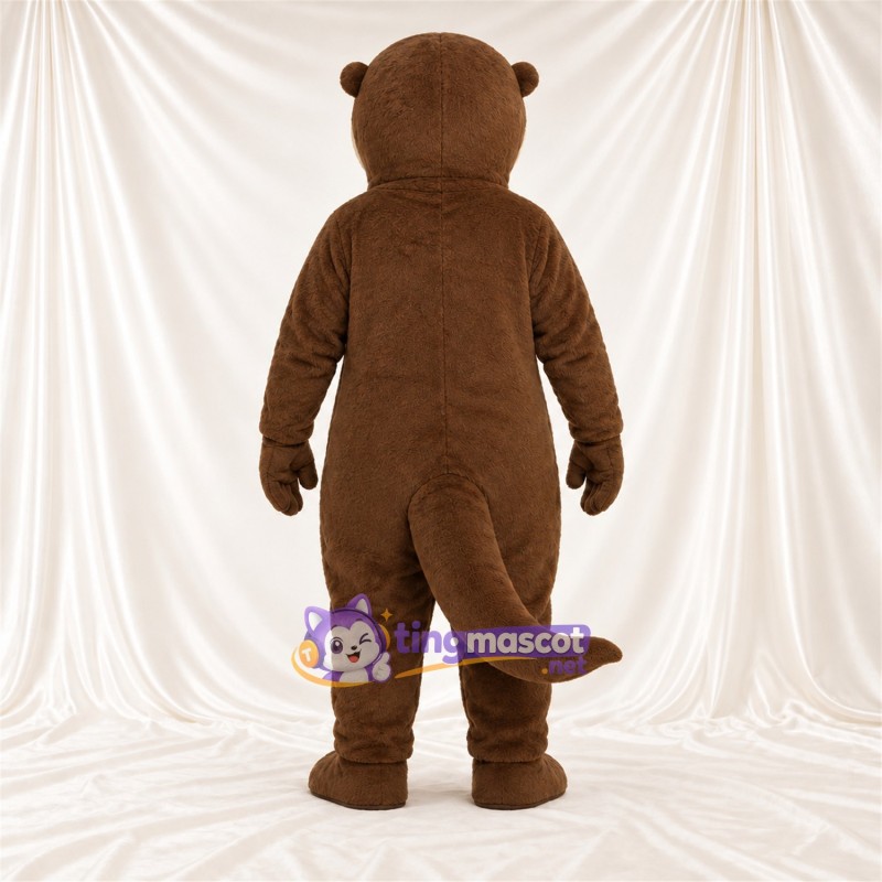 Brown and White Otter Mascot Costume - Cream Belly and Cream Muzzle Brown and White Otter Mascot Costume - Cream Belly and Cream Muzzle