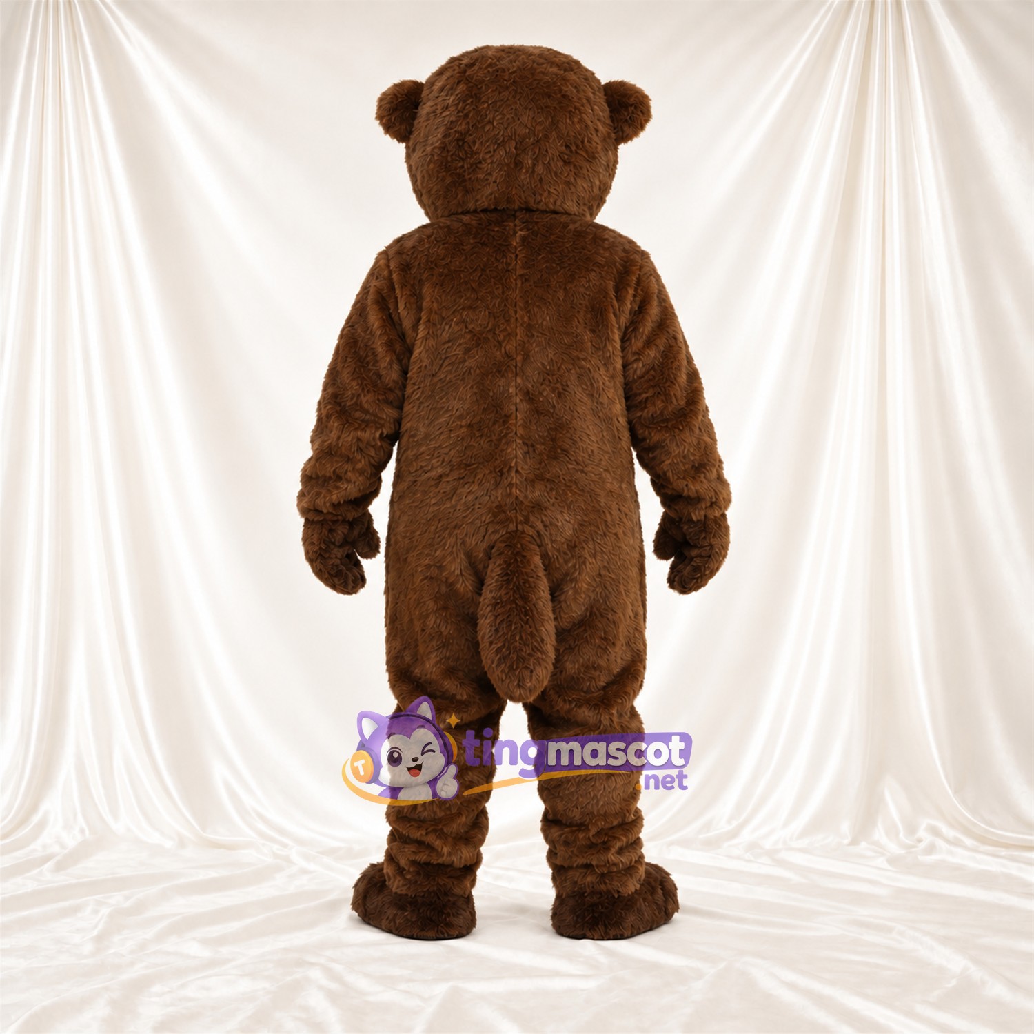 Costume de mascotte Ours – marron – Bouche fermée; Crocs pointus Costume de mascotte Ours – marron – Bouche fermée; Crocs pointus