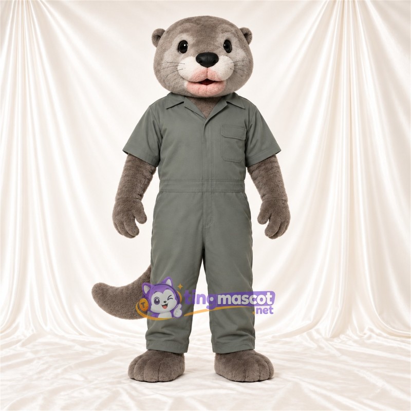 Costume de mascotte Loutre – gris – Combinaison (gris) Costume de mascotte Loutre – gris – Combinaison (gris)