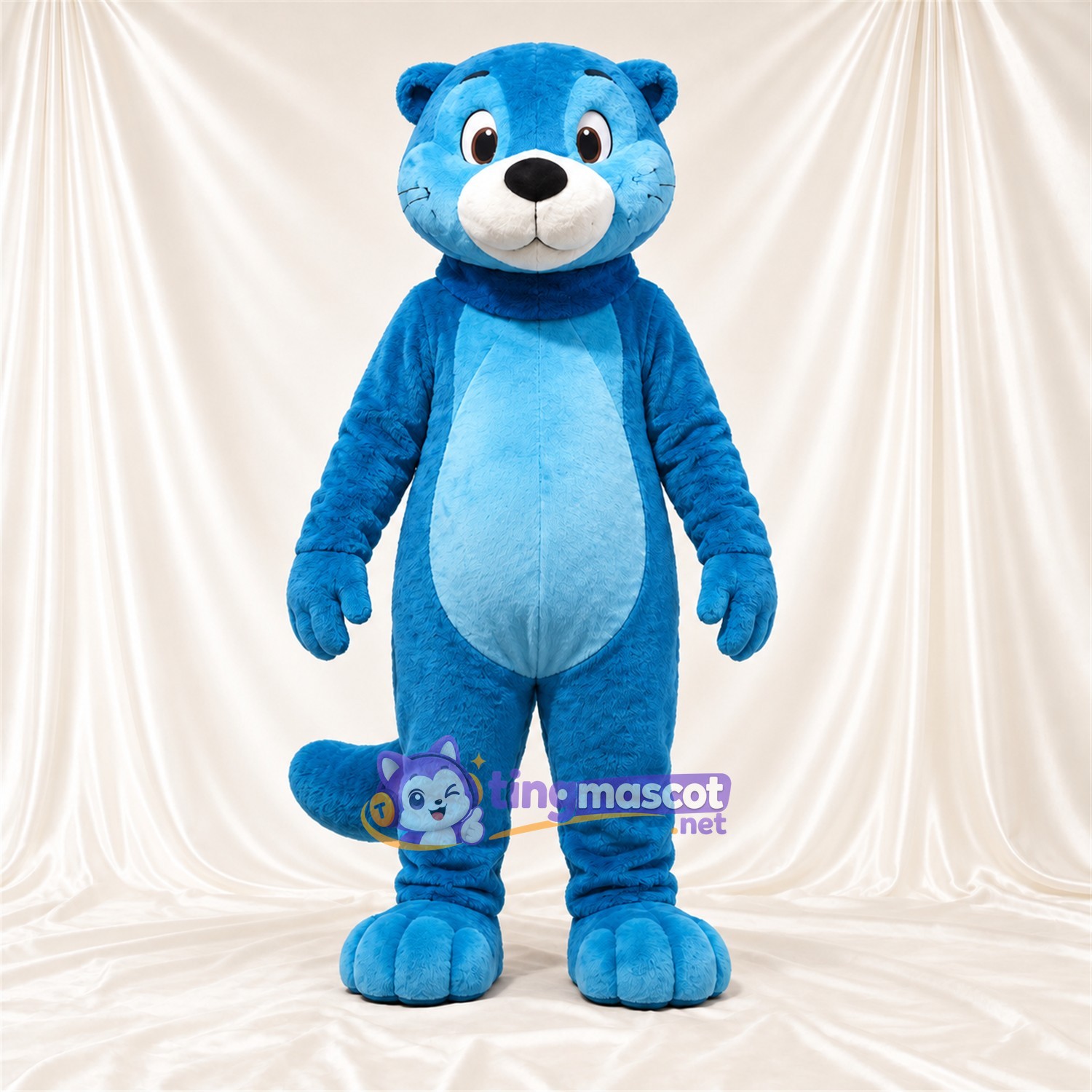 Blue Otter Mascot Costume Blue Otter Mascot Costume