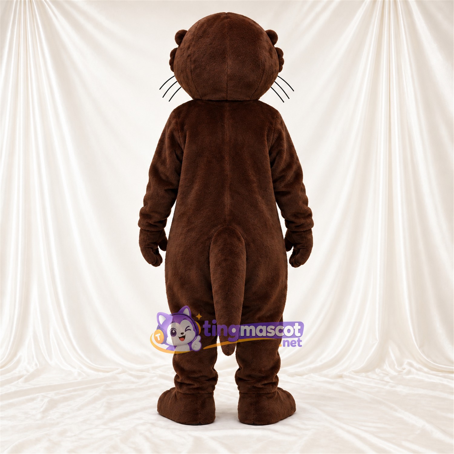 Brown and White Otter Mascot Costume - Blue Eyes and White Whiskers Brown and White Otter Mascot Costume - Blue Eyes and White Whiskers