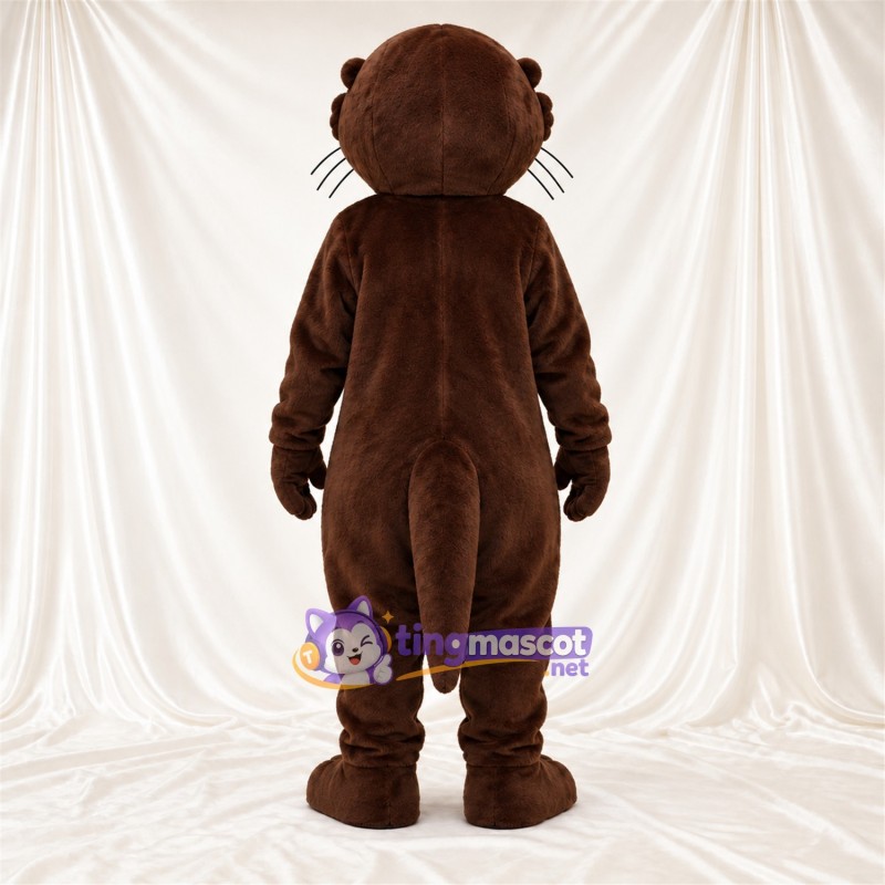 Brown and White Otter Mascot Costume - Blue Eyes and White Whiskers Brown and White Otter Mascot Costume - Blue Eyes and White Whiskers
