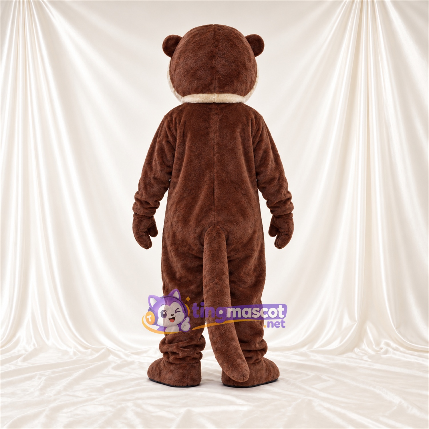 Maskottchenkostüm Otter – braun – Bauch (creme); Große Schneidezähne Maskottchenkostüm Otter – braun – Bauch (creme); Große Schneidezähne
