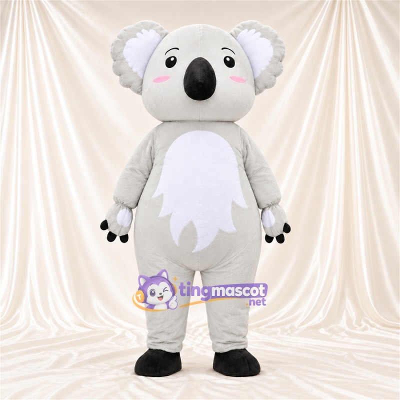 Costume de mascotte Koala – blanc – Feuille; Ventre (blanc) Costume de mascotte Koala – blanc – Feuille; Ventre (blanc)