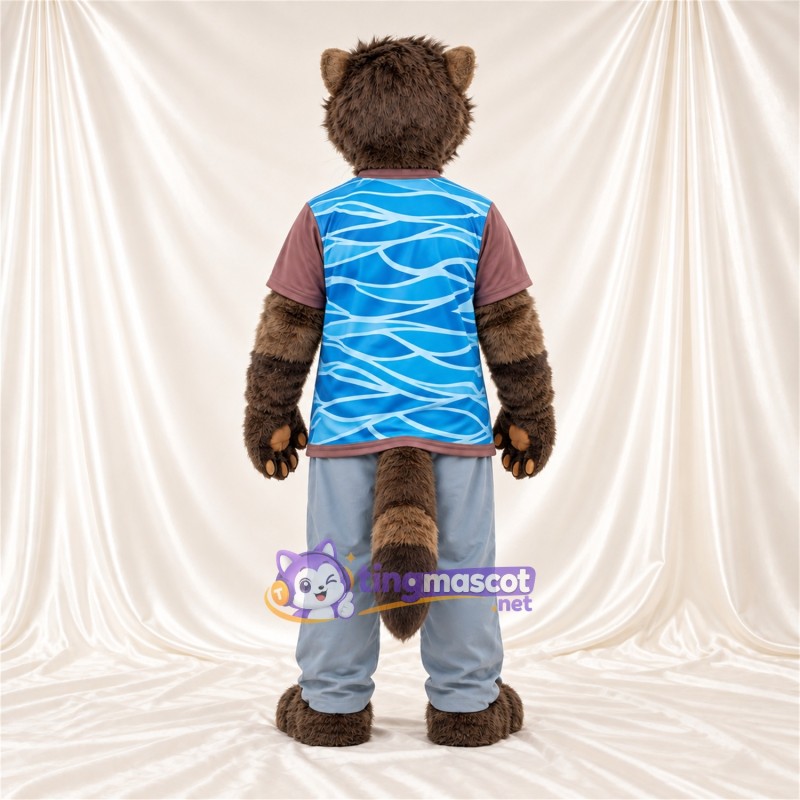 Costume de mascotte Chat tigré – marron – Chemise; Pantalon (gris) Costume de mascotte Chat tigré – marron – Chemise; Pantalon (gris)