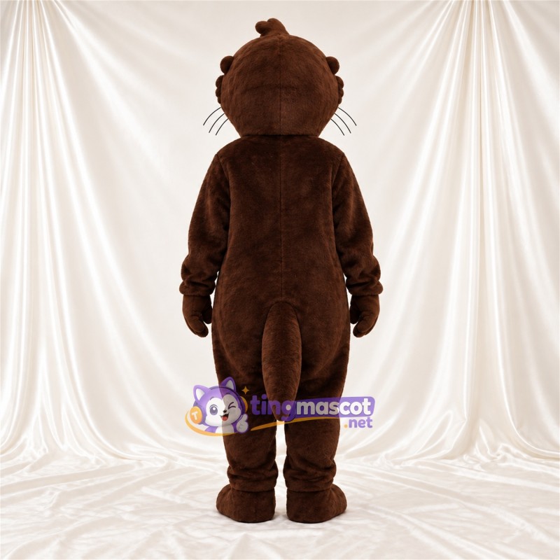 Brown and White Otter Mascot Costume - Blue Eyes and White Whiskers Brown and White Otter Mascot Costume - Blue Eyes and White Whiskers
