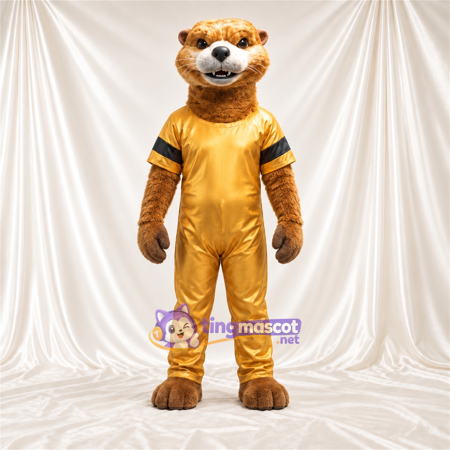 Maskottchenkostüm Otter – gelb – Overall Maskottchenkostüm Otter – gelb – Overall