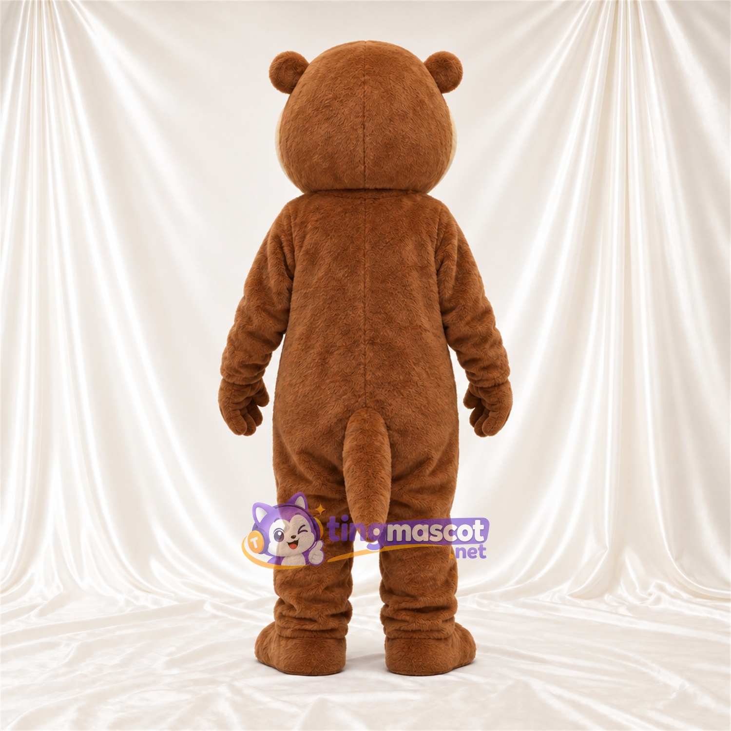 Maskottchenkostüm Otter – braun – Bauch (creme); Kopf Maskottchenkostüm Otter – braun – Bauch (creme); Kopf
