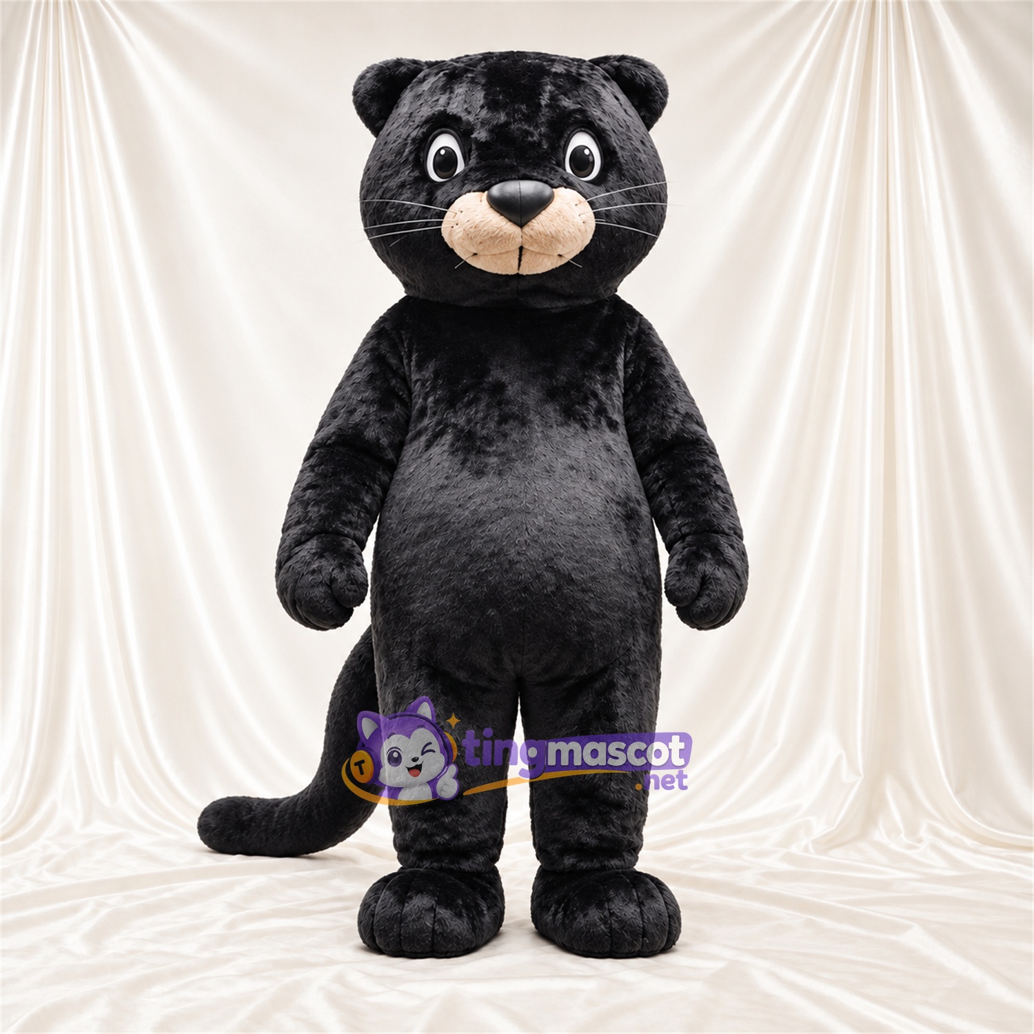 Black Otter Mascot Costume Black Otter Mascot Costume