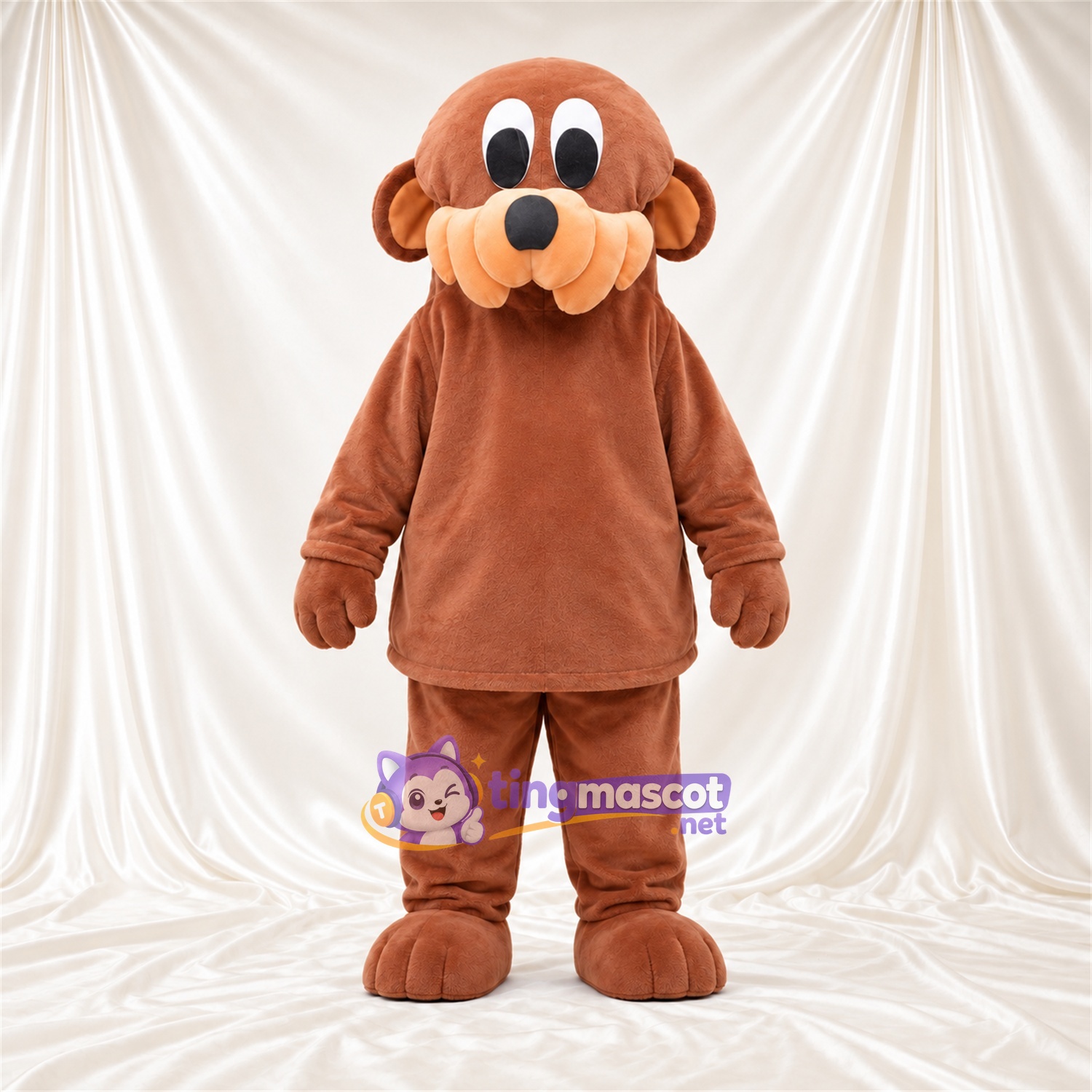 Brown Fantasy Creature Mascot Costume - Back Spikes and Long Tail Brown Fantasy Creature Mascot Costume - Back Spikes and Long Tail