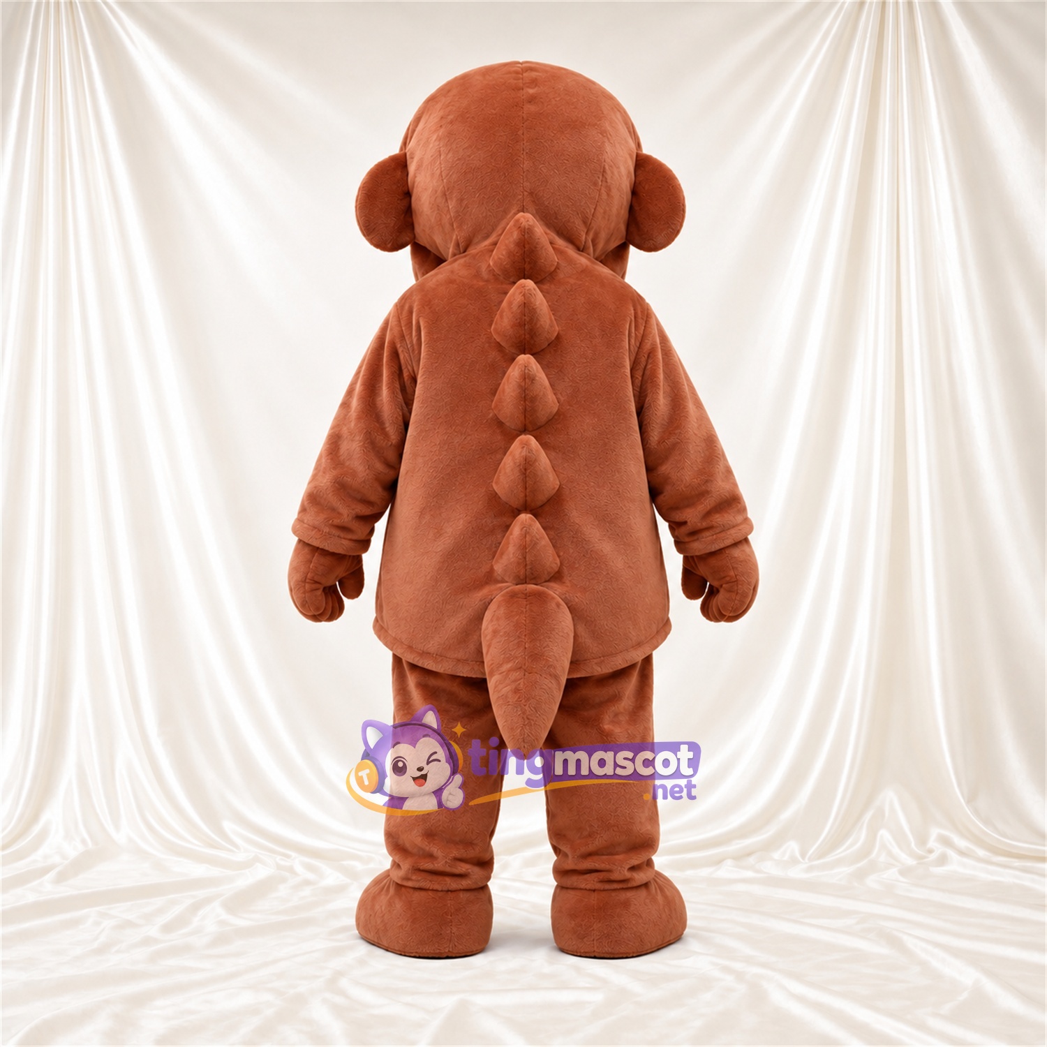 Brown Fantasy Creature Mascot Costume - Back Spikes and Long Tail Brown Fantasy Creature Mascot Costume - Back Spikes and Long Tail
