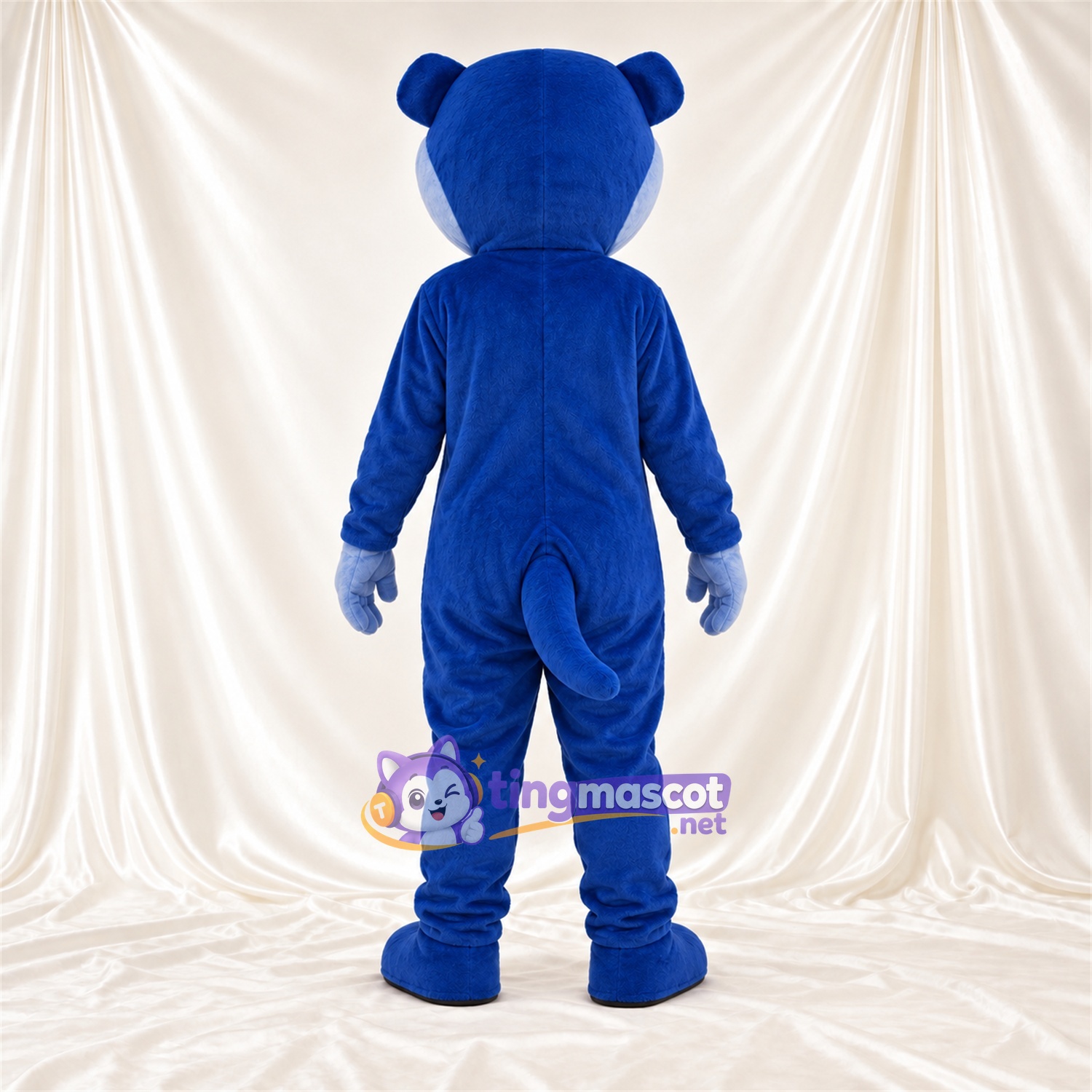 Blue Mouse Mascot Costume - Light Blue Belly and White Whiskers Blue Mouse Mascot Costume - Light Blue Belly and White Whiskers