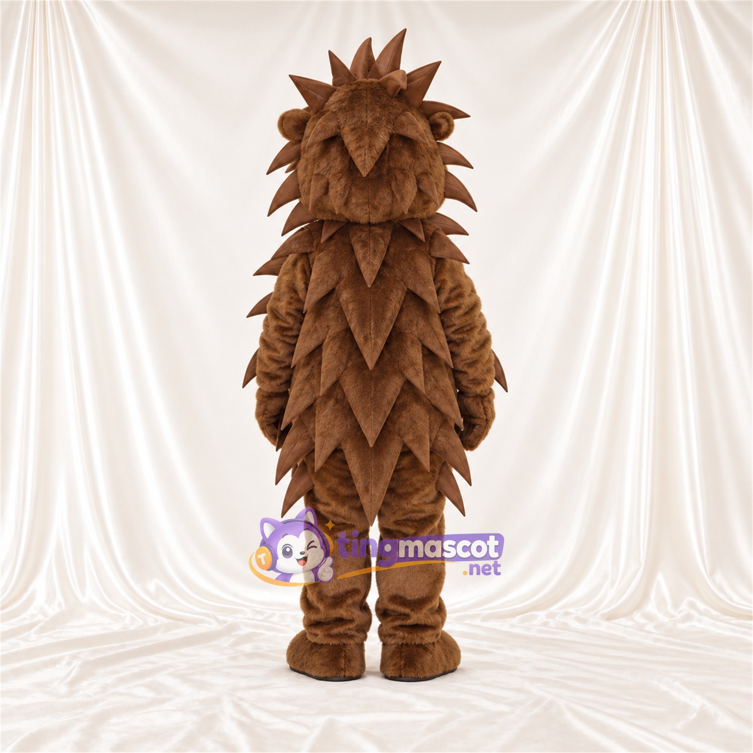 Costume de mascotte Hérisson – marron – Ventre (brun clair); Pointes Costume de mascotte Hérisson – marron – Ventre (brun clair); Pointes