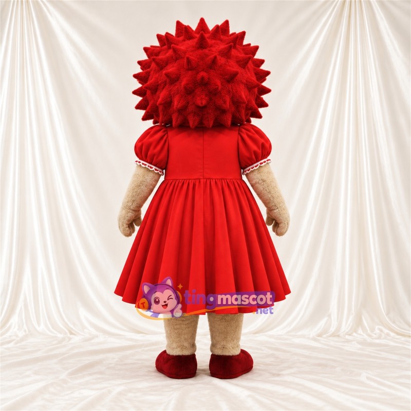 Maskottchenkostüm Igel – rot / creme – Kleid (rot) Maskottchenkostüm Igel – rot / creme – Kleid (rot)