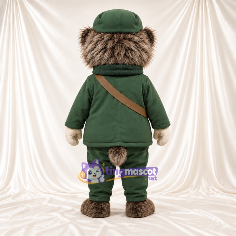 Costume de mascotte Hérisson – marron – Tenue (vert); Casquette (vert) Costume de mascotte Hérisson – marron – Tenue (vert); Casquette (vert)