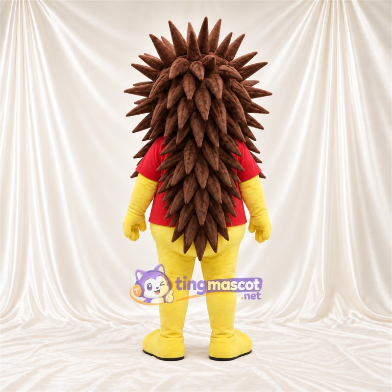 Costume de mascotte Hérisson – jaune / marron – Chemise (rouge) Costume de mascotte Hérisson – jaune / marron – Chemise (rouge)