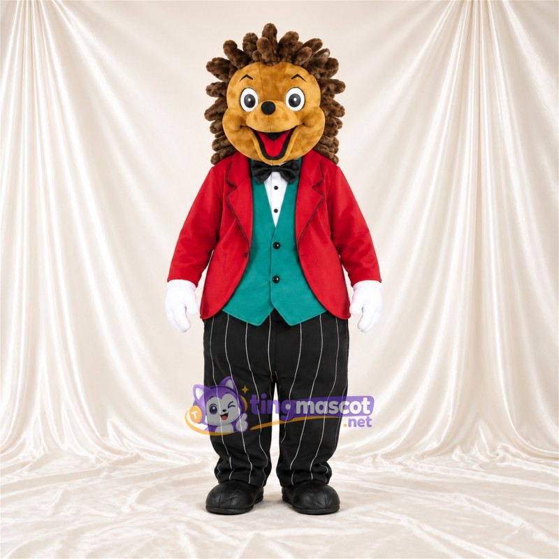 Costume de mascotte Hérisson – marron – Gilet (vert); Pantalon Costume de mascotte Hérisson – marron – Gilet (vert); Pantalon