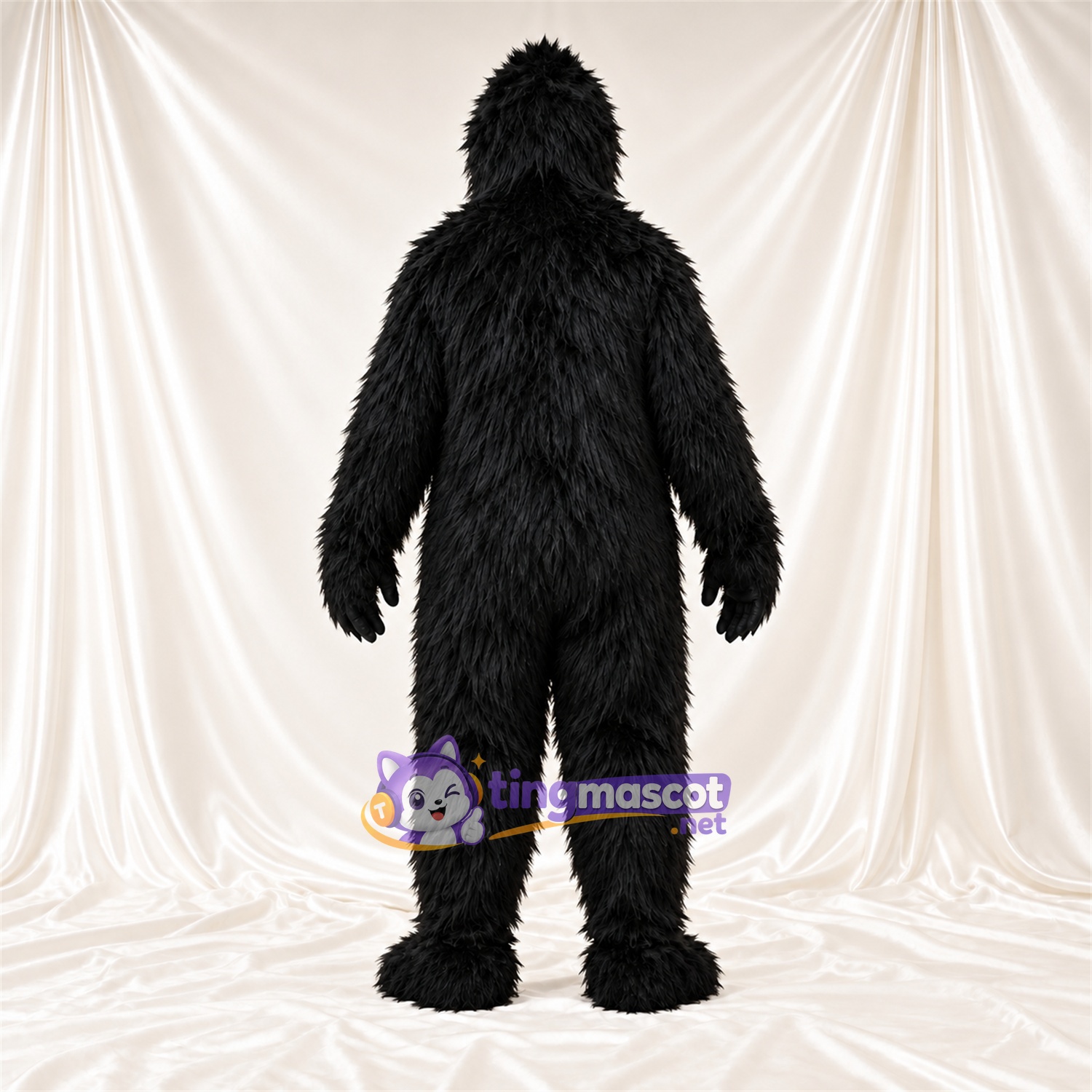 Costume de mascotte Gorille – noir – Sourire avec dents; Tête Costume de mascotte Gorille – noir – Sourire avec dents; Tête