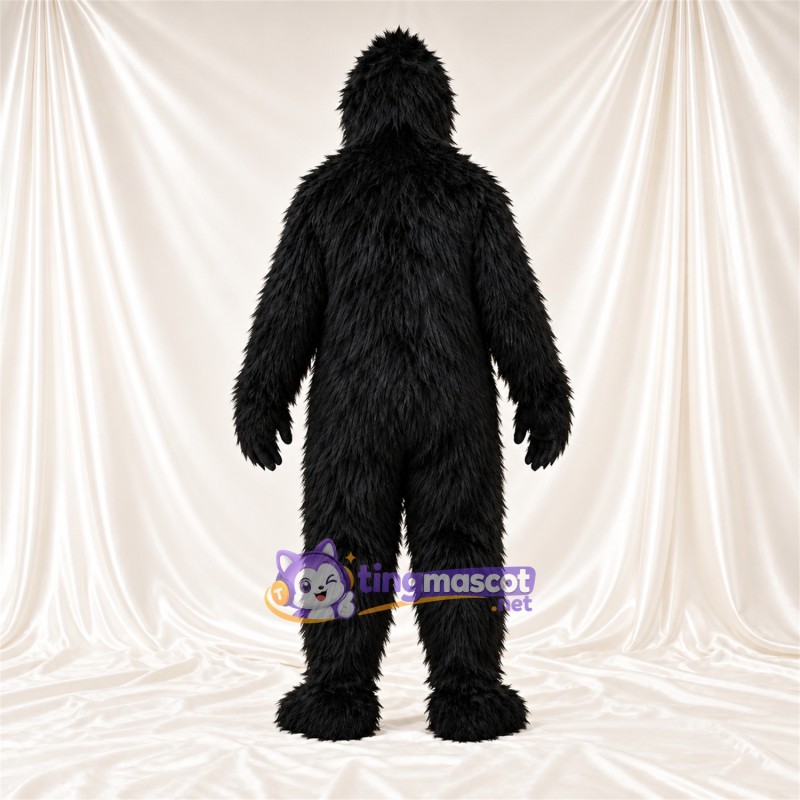 Costume de mascotte Gorille – noir – Sourire avec dents; Tête Costume de mascotte Gorille – noir – Sourire avec dents; Tête