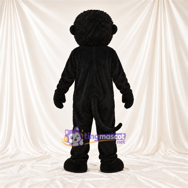 Black Monkey Mascot Costume - Black Tail and Tan Muzzle Black Monkey Mascot Costume - Black Tail and Tan Muzzle