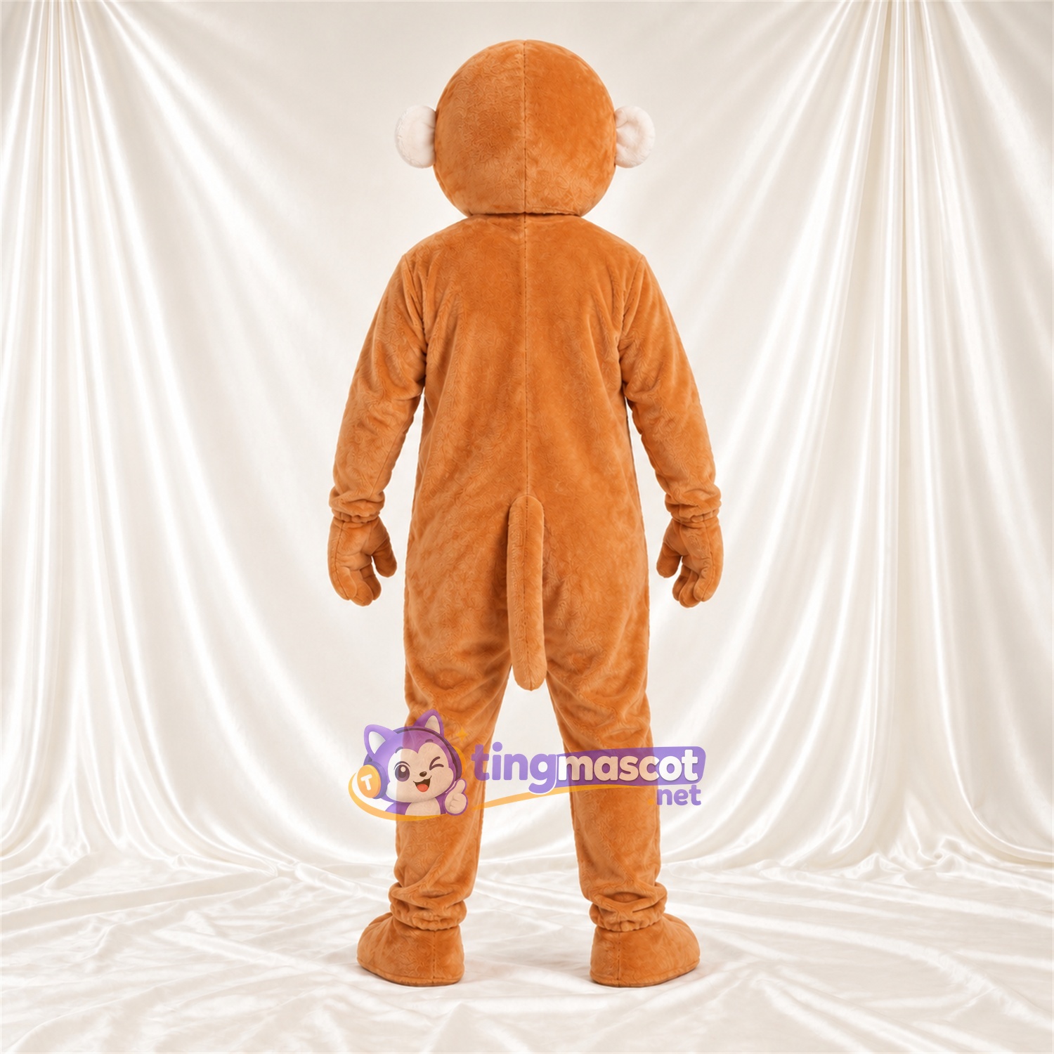 Maskottchenkostüm Affe – orange / weiß Maskottchenkostüm Affe – orange / weiß