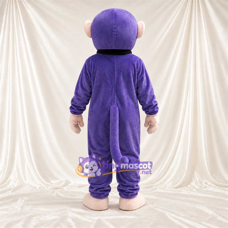 Maskottchenkostüm Affe – violett – Gesicht (creme); Zehenspitzen (blau) Maskottchenkostüm Affe – violett – Gesicht (creme); Zehenspitzen (blau)