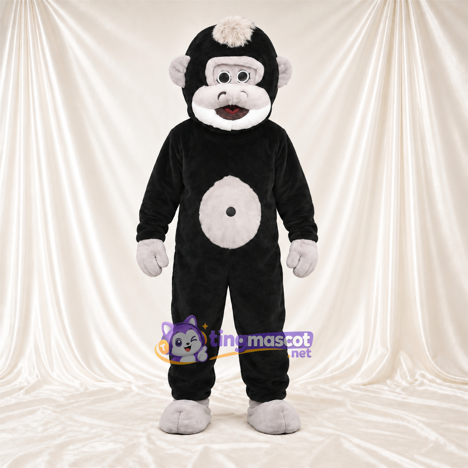 Black and Gray Monkey Mascot Costume Black and Gray Monkey Mascot Costume