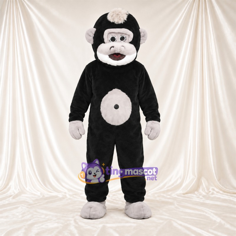 Black and Gray Monkey Mascot Costume Black and Gray Monkey Mascot Costume