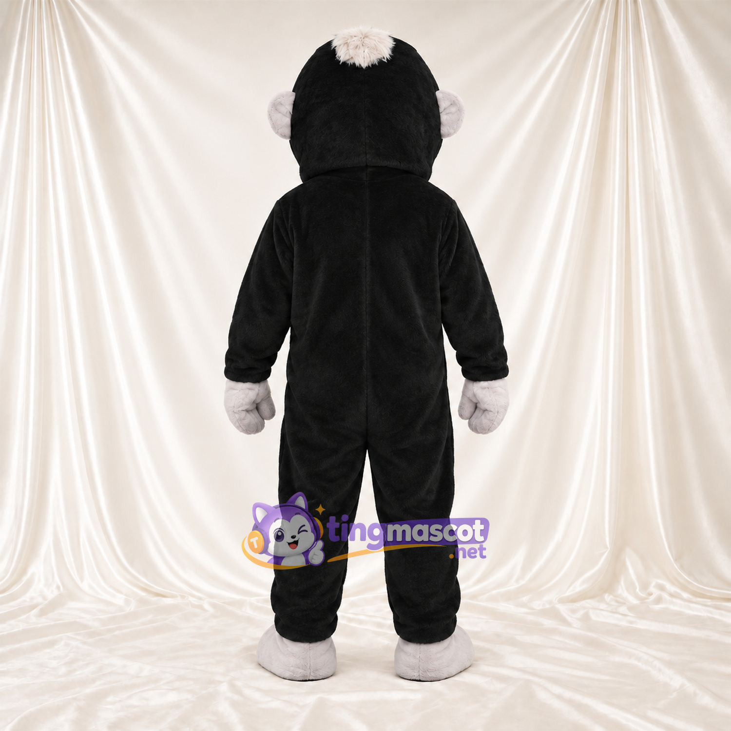 Black and Gray Monkey Mascot Costume Black and Gray Monkey Mascot Costume