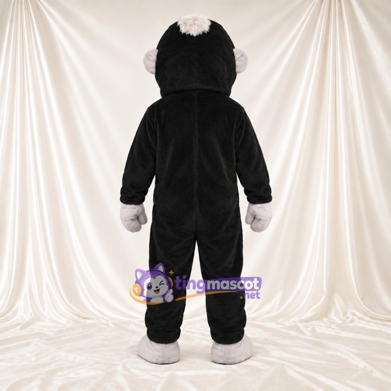 Black and Gray Monkey Mascot Costume Black and Gray Monkey Mascot Costume