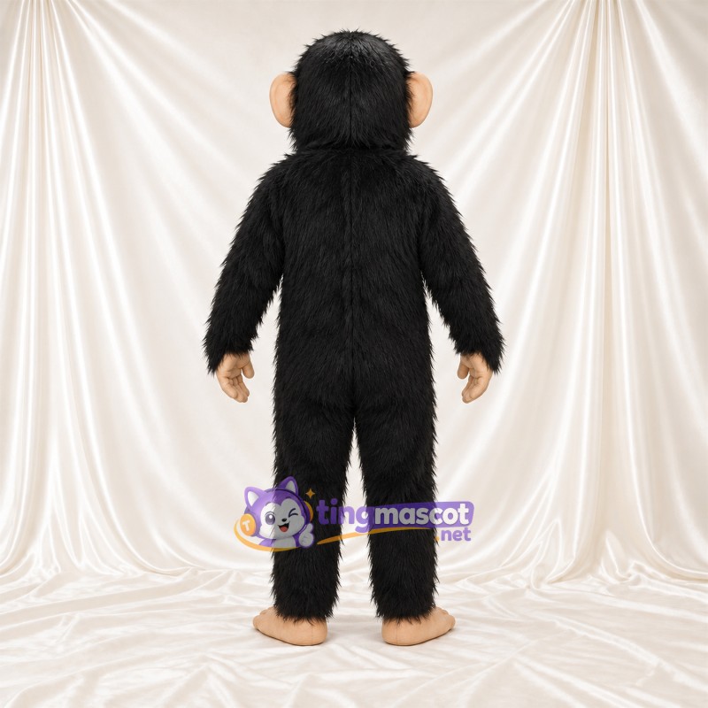 Black Monkey Mascot Costume - Tan Feet and Tan Face Black Monkey Mascot Costume - Tan Feet and Tan Face