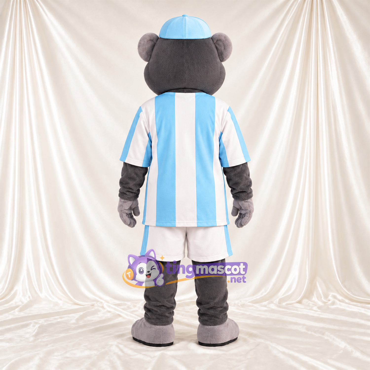 Maskottchenkostüm Affe – grau – Sporttrikot; Kappe Maskottchenkostüm Affe – grau – Sporttrikot; Kappe