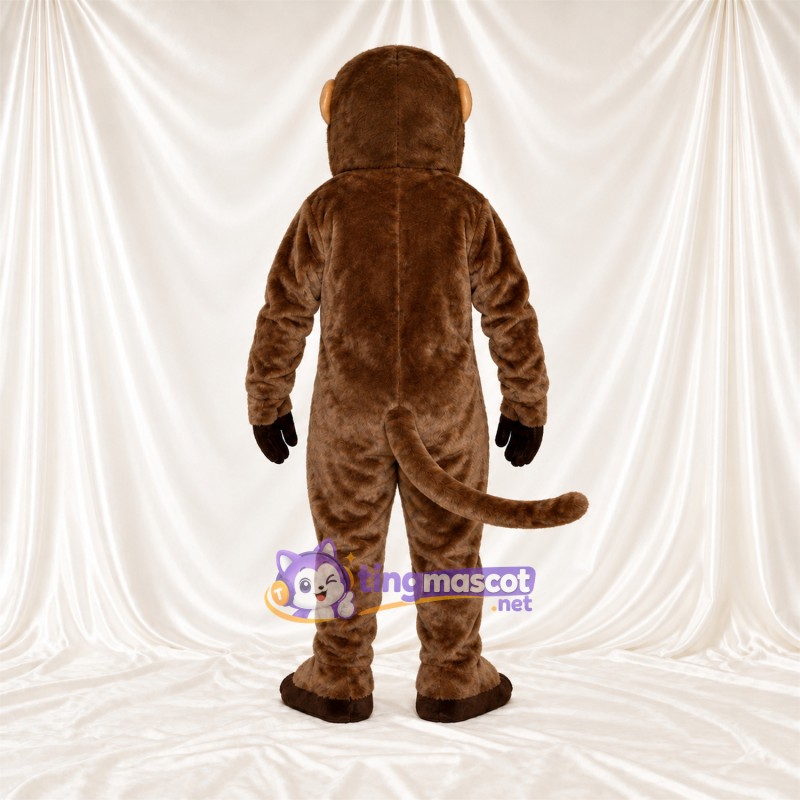 Maskottchenkostüm Affe – braun – Handschuhe (schwarz); Gesicht (hellbraun) Maskottchenkostüm Affe – braun – Handschuhe (schwarz); Gesicht (hellbraun)