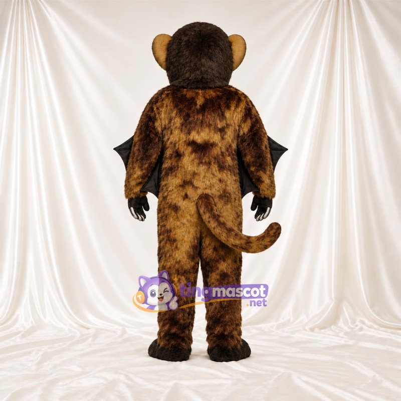 Maskottchenkostüm Affe – braun – Flügel (schwarz) Maskottchenkostüm Affe – braun – Flügel (schwarz)