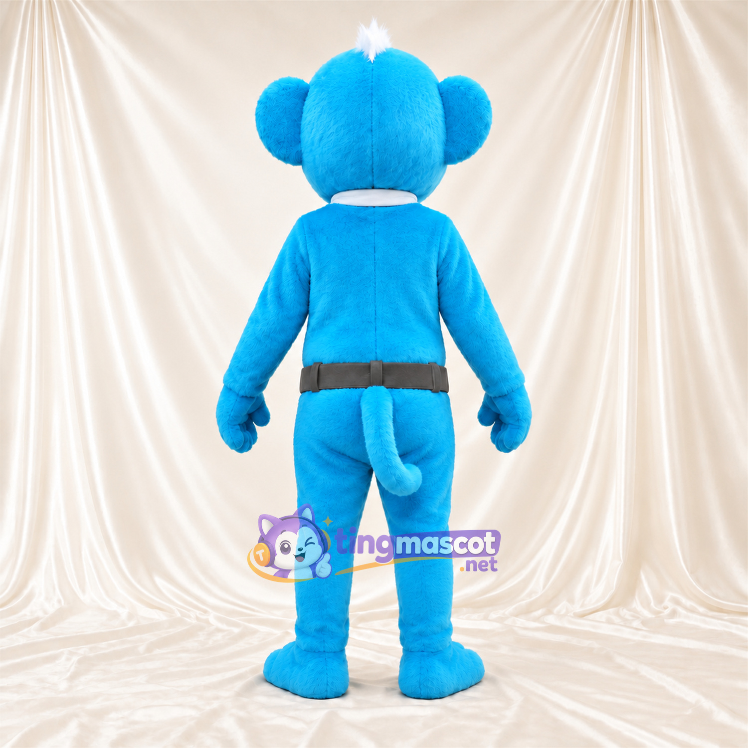 Maskottchenkostüm Affe – blau – Schal; Gürtel (schwarz) Maskottchenkostüm Affe – blau – Schal; Gürtel (schwarz)