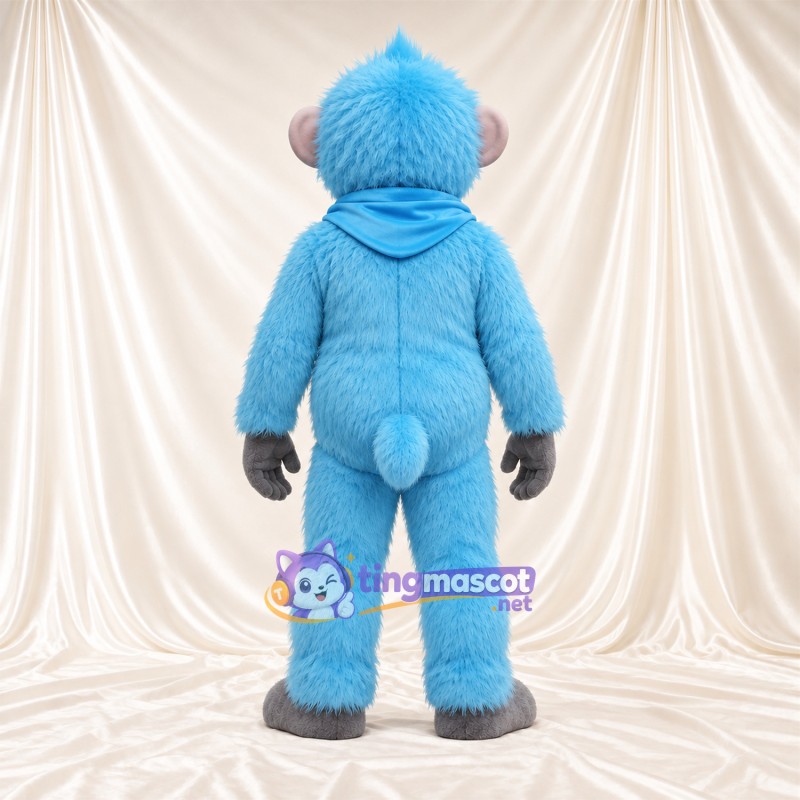 Maskottchenkostüm Affe – blau – Schal Maskottchenkostüm Affe – blau – Schal