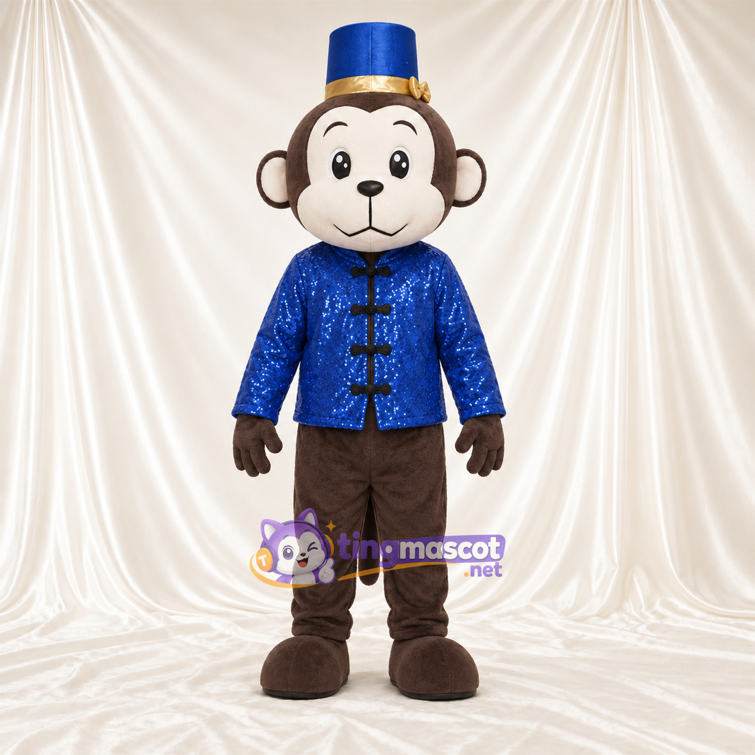 Maskottchenkostüm Affe – braun – Jacke; Zylinder Maskottchenkostüm Affe – braun – Jacke; Zylinder