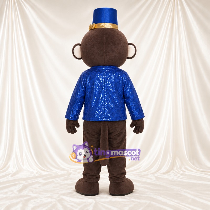Maskottchenkostüm Affe – braun – Jacke; Zylinder Maskottchenkostüm Affe – braun – Jacke; Zylinder