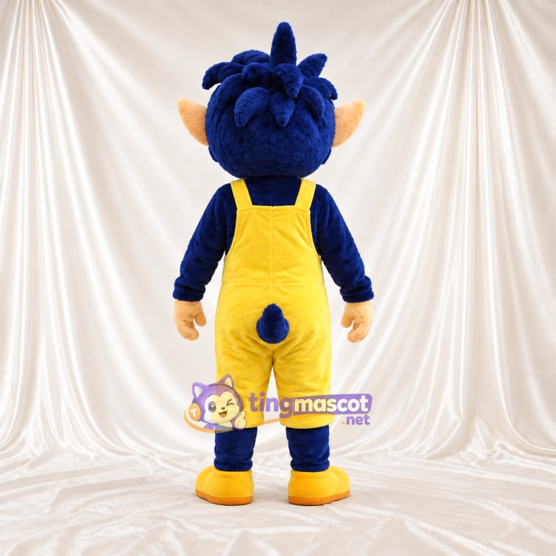 Costume de mascotte Elfe – bleu – Salopette (jaune) Costume de mascotte Elfe – bleu – Salopette (jaune)
