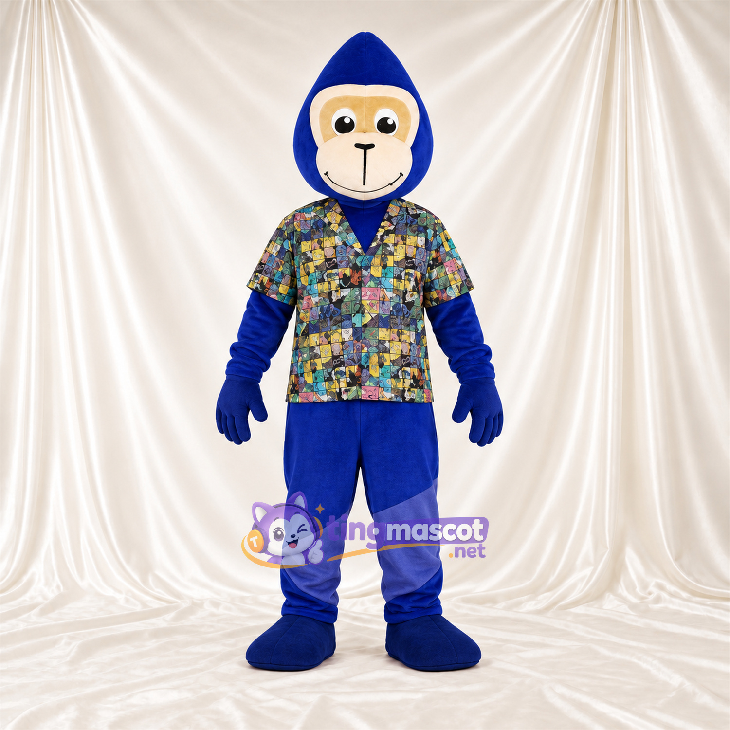 Costume de mascotte Singe – bleu – Chemise Costume de mascotte Singe – bleu – Chemise