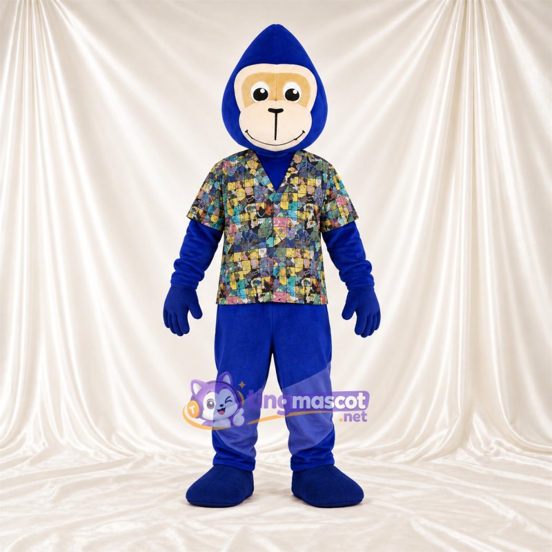 Costume de mascotte Singe – bleu – Chemise Costume de mascotte Singe – bleu – Chemise