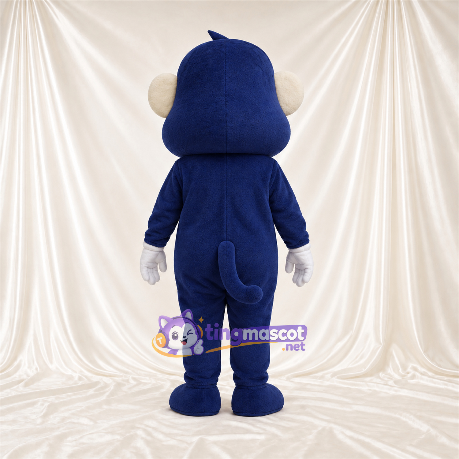 Costume de mascotte Singe – bleu marine – Cravate (rose); Lunettes Costume de mascotte Singe – bleu marine – Cravate (rose); Lunettes