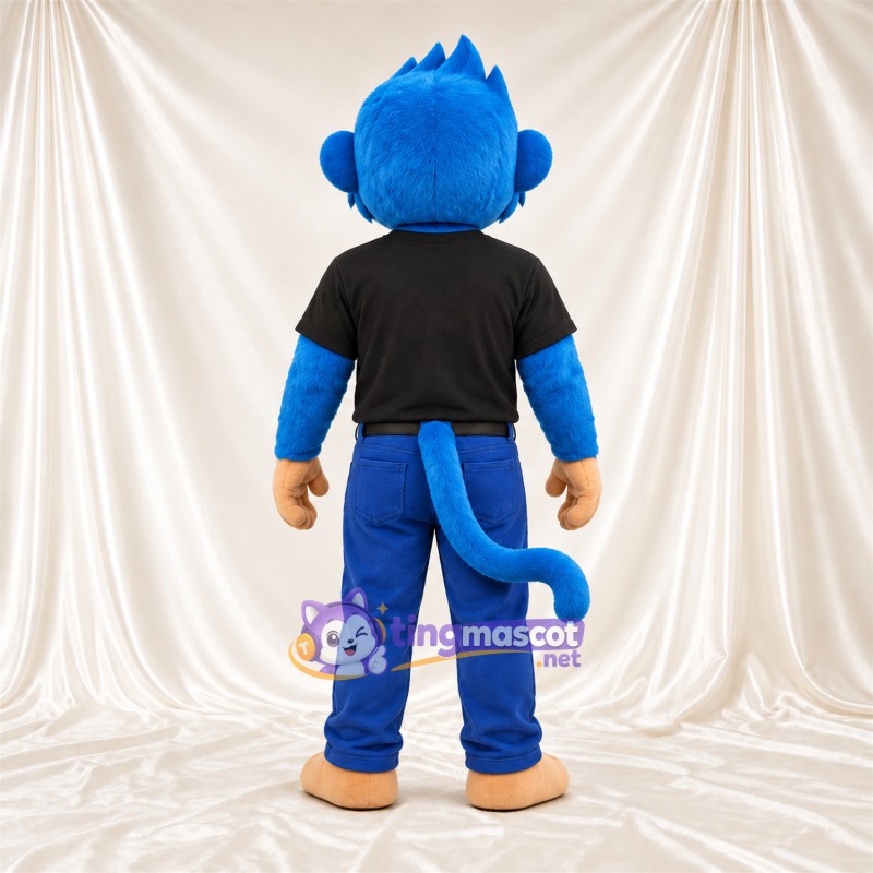 Costume de mascotte Singe – bleu – Chemise (noir); Pantalon (bleu) Costume de mascotte Singe – bleu – Chemise (noir); Pantalon (bleu)